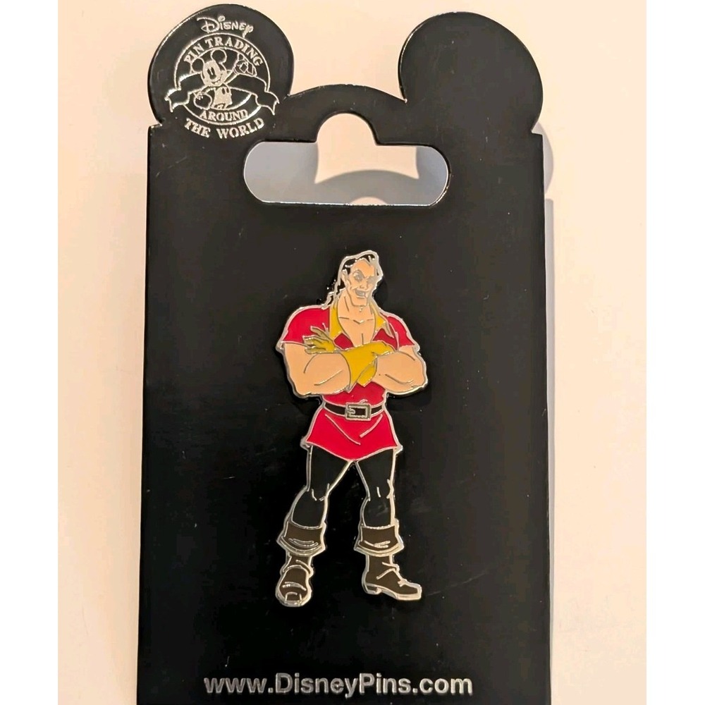 Disney Beauty & The Beast Gaston  Character Single Pin New on Card Authentic